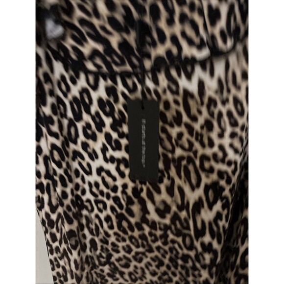 Cable & Gauge Leopard Print Tank Top Sleeveless Ruffle Accent Size Small - Picture 5 of 6